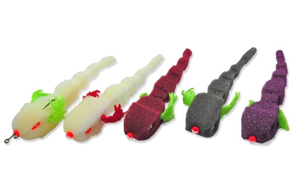 Набір приманок Рибка поролонова Levsha NN 3D Ex Animator+ - VG/BLG/BRG/WR/WG - Під офсетний гачок №3/0,4/0 - 5 шт/уп