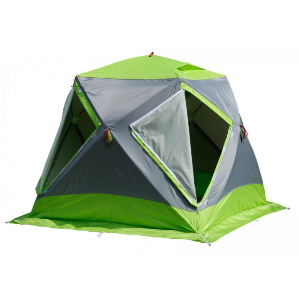 Палатка зимняя Лотос Куб 3 Компакт Термо - 3-х местная - 210x210x180 - Зеленая