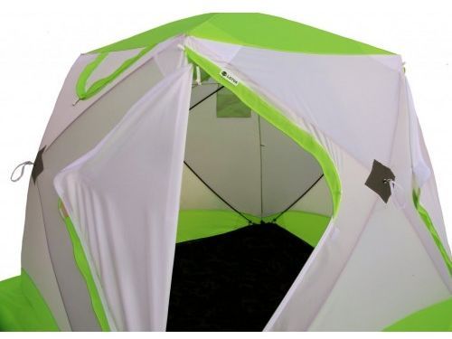 Палатка зимняя Лотос Куб Классик С9 - Оранжевая (дуга - стеклопластиковая арматура)