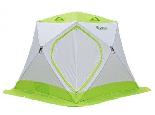 Палатка зимняя Лотос Куб Классик С9 - Оранжевая (дуга - стеклопластиковая арматура)