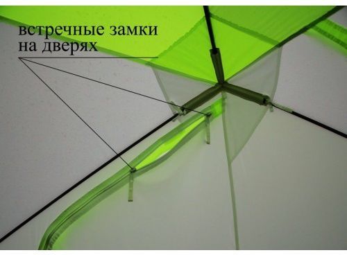 Палатка зимняя Лотос Куб Классик С9 - Зеленая (дуга - стеклопластиковая арматура)