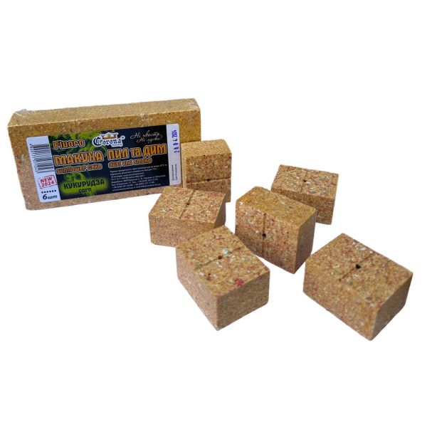 Макуха Fluoro "Пыль и Дым" - Corona-Fishing - NEW 2024 - 300 г - Кукуруза - 6 шт/уп