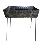 Мангал Чемодан - Раскладной - Со съёмными ножками - Сталь 2 мм - 56x35x16 см - На 10 шампуров