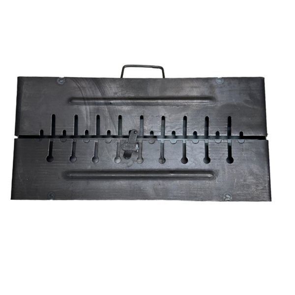 Мангал Чемодан - Раскладной - Со съёмными ножками - Сталь 2 мм - 56x35x16 см - На 10 шампуров