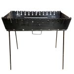 Мангал Чемодан - Раскладной - Со съёмными ножками - Сталь 2 мм - 67x35x16 см - На 12 шампуров