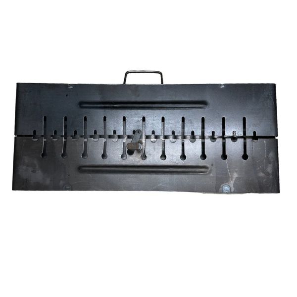 Мангал Валіза - Розкладний - Зі знімними ніжками - Сталь 2 мм - 67x35x16 см - На 12 шампурів