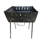 Мангал Чемодан - Раскладной - Со съёмными ножками - Сталь 2 мм - 37x35x16 см - На 6 шампуров