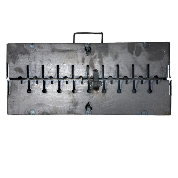 Мангал Огонёк - Раскладной - Со съёмными ножками - Сталь 3 мм - 55x28x15 см - На 10 шампуров