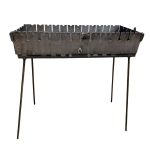 Мангал Огонёк - Раскладной - Со съёмными ножками - Сталь 3 мм - 64x28x15 см - На 12 шампуров