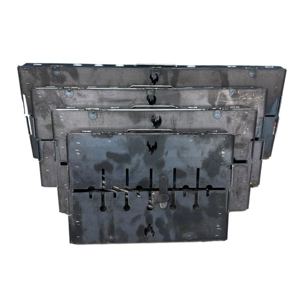 Мангал Огонёк - Раскладной - Со съёмными ножками - Сталь 3 мм - 64x28x15 см - На 12 шампуров