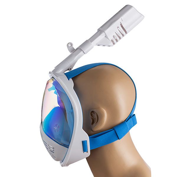 Маска для плавання - Повнолицьова - Дзеркальна - M2068/SG7 - Розмір S/M - Синій