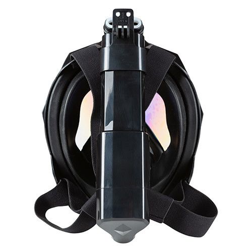 Маска для плавання - Повнолицьова - Дзеркальна - M2068/LG12 - Розмір L/XL - Чорний