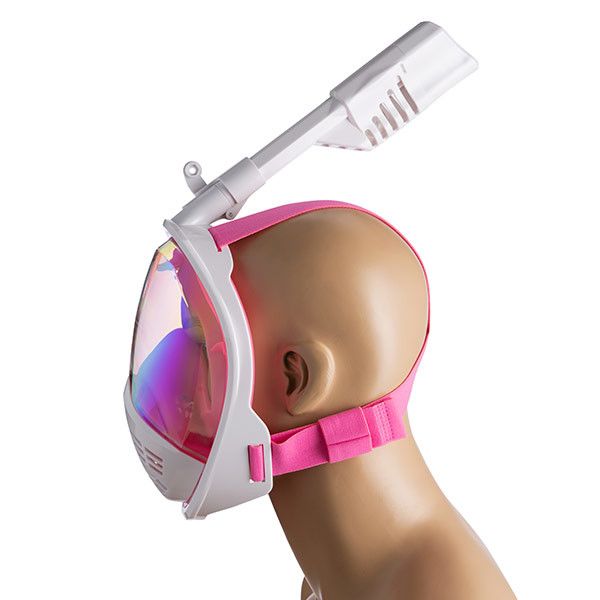 Маска для плавання - Повнолицева - Дзеркальна - M2068/SG10 - Рожевий