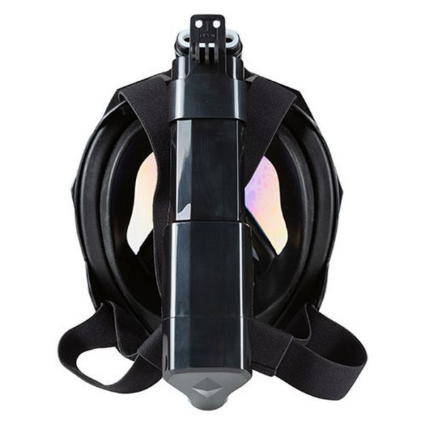 Маска для плавання - Повнолицева - Дзеркальна - M2068/SG8 - Розмір S/M - Чорний