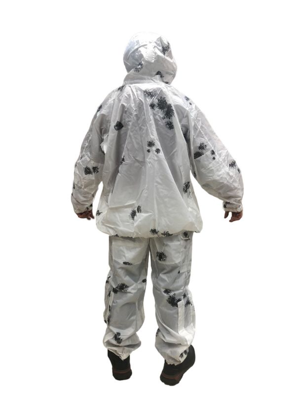 Маскировочный костюм тактический ВСУ - Зимний - Водоотталкивающий - Белый (Клякса)