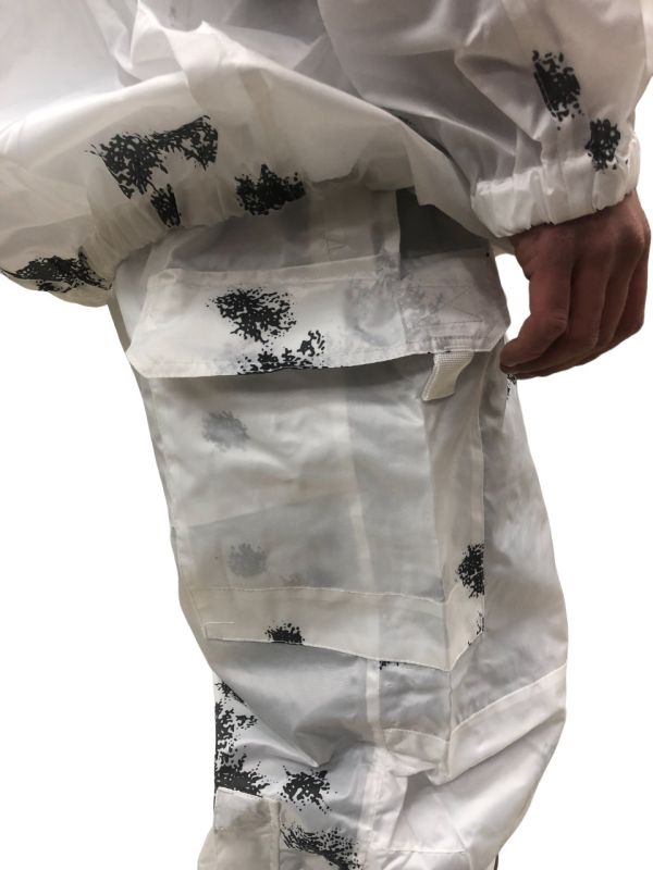 Маскировочный костюм тактический ВСУ - Зимний - Водоотталкивающий - Белый (Клякса)