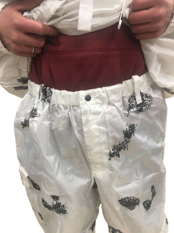 Маскировочный костюм тактический ВСУ - Зимний - Водоотталкивающий - Белый (Клякса)