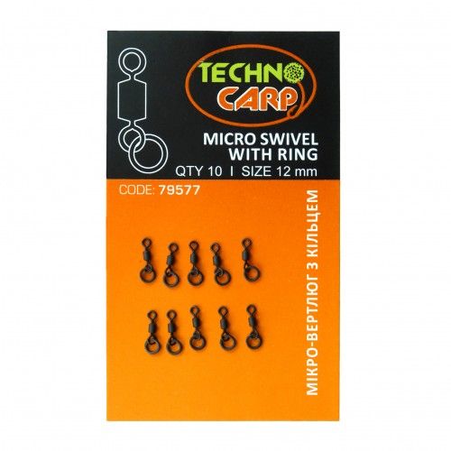 Мікро-вертлюг з кільцем - Micro Swivel - Технокарп - 10 шт/уп