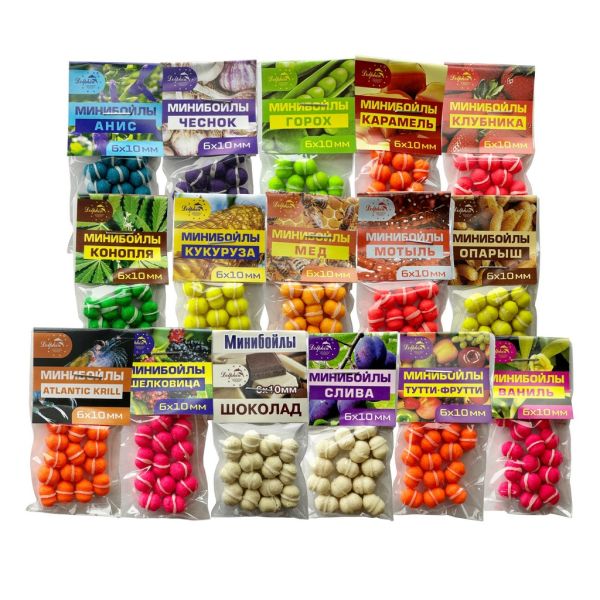 Мінібойли Dolphin - З гумкою - Тонучі - 6x10 мм - 14 шт/уп - Карамель