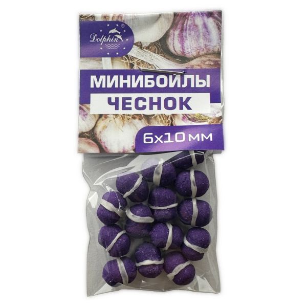 Мінібойли Dolphin - З гумкою - Тонучі - 6x10 мм - 14 шт/уп - Часник
