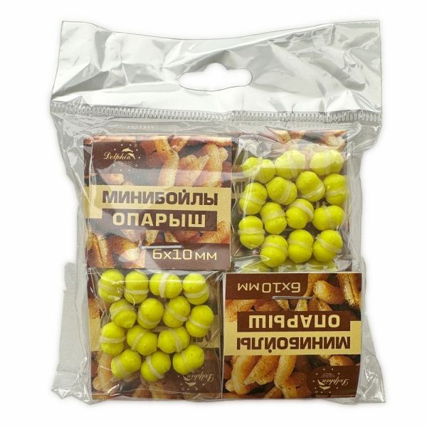 Мінібойли Dolphin - З резинкою - Тонучі - 6x10 мм - 14 шт/уп - Опариш