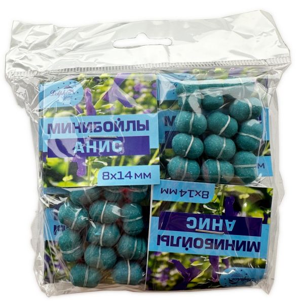 Мінібойли Dolphin - З гумкою - Тонучі - 8x14 мм - 12 шт/уп - Аніс