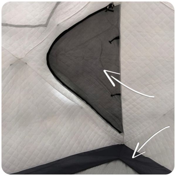 Палатка-куб зимняя четырехслойная - Mircamping 2019 - Камуфляж - Мобильная баня - С полом