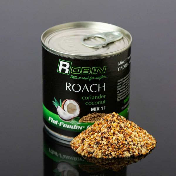 Підгодовування MIX-11 зерен Robin Плотва Коріандр-Кокос - з/б 200 мл