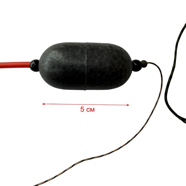 Монтаж для ловли сома Anvi №2 с противозакручивателем, подводным поплавком и 1 крючком
