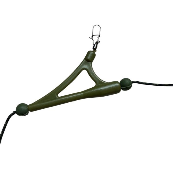 Монтаж для ловли сома Anvi №5 с противозакручивателем, подводным поплавком и 2 крючками