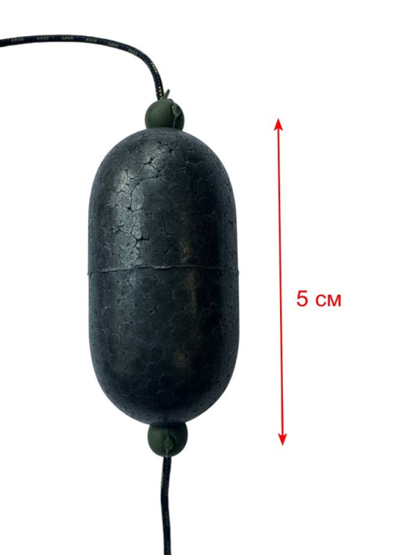 Монтаж для ловли сома Anvi №5 с противозакручивателем, подводным поплавком и 2 крючками