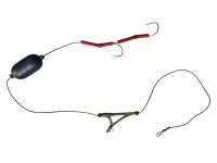 Монтаж для ловли сома Anvi №5 с противозакручивателем, подводным поплавком и 2 крючками