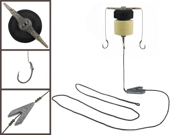 Монтаж придонный для ловли толстолоба KRAKEN - На 2 крючка - ПрофМонтаж