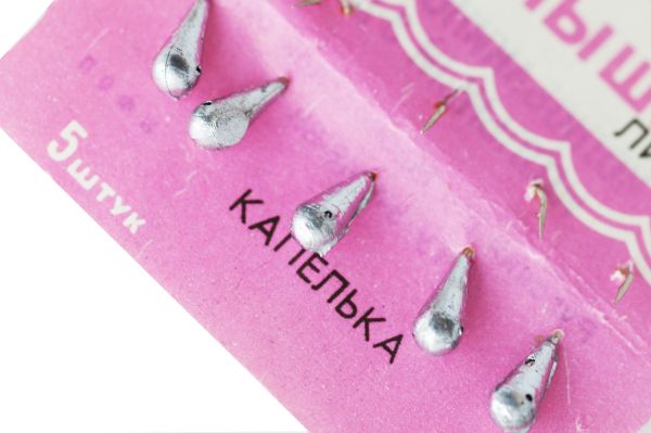 Мормишка Капелька Лита - Колюбакінській завод - 0.44 г - Свинець - 1 шт.