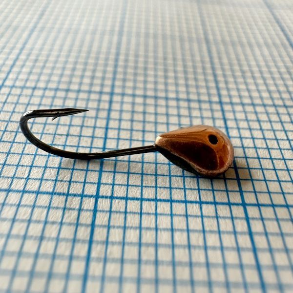 Мормишка карасева для літнього кивка - YAGAN - №15 - Крапля мала - 0.6 г - Ø4 мм - Гачок Kumho №15 - Мідь