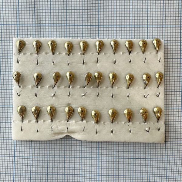 Мормышка карасевая для летнего кивка - YAGAN - №17 - Капля большая - 1.5 г - Ø6 мм - Крючок Kumho №17 - Золото