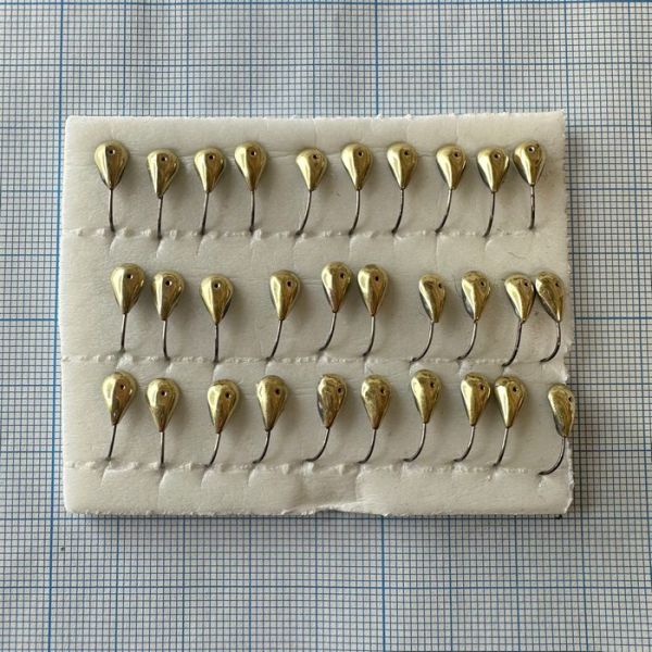 Мормышка карасевая для летнего кивка - YAGAN - №18 - Уралка (обратка) - 0.6 г - Ø5 мм - Крючок Kumho №18 - Золото