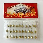 Мормышка карасевая для летнего кивка - YAGAN - №23 - Кристалл мелкий - 0.7 г - Ø6 мм - Крючок Kumho №23 - Золото