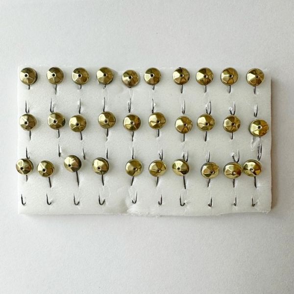 Мормышка карасевая для летнего кивка - YAGAN - №23 - Кристалл мелкий - 0.7 г - Ø6 мм - Крючок Kumho №23 - Золото