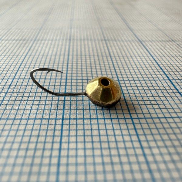 Мормишка карасева для літнього кивка - YAGAN - №25 - Кристал великий - 0.7 г - Ø6 мм - Гачок Kumho №25 - Золото