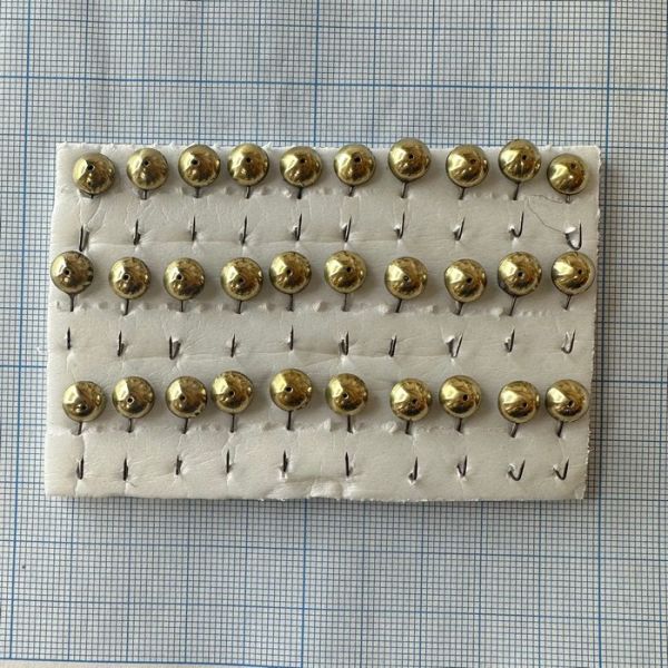 Мормышка карасевая для летнего кивка - YAGAN - №5 - Глазок средний - 1.3 г - Ø8 мм - Крючок Kumho №5 - Золото