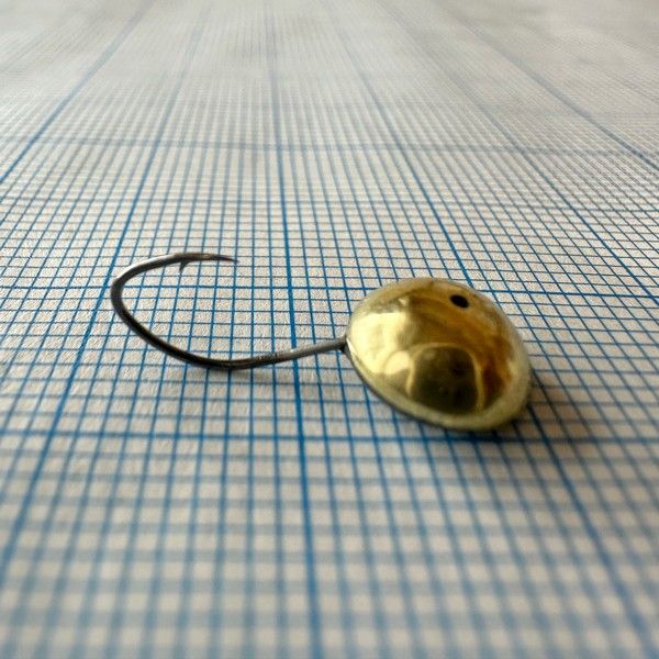 Мормишка карасева для літнього кивка - YAGAN - №6 - Вічко велике - 1.6 г - Ø9 мм - Гачок Kumho №6 - Золото