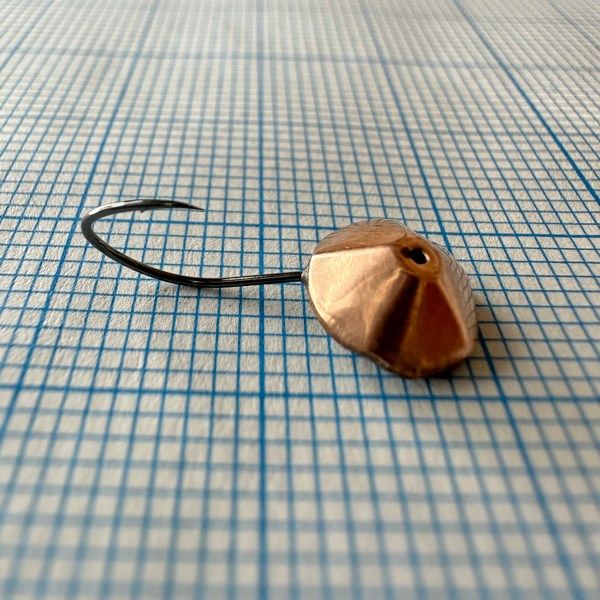 Мормишка карасева для літнього кивка - YAGAN - №7 - Кристал великий - 1,6 г - Ø9 мм - Гачок Kumho №7 - Мідь