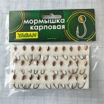 Мормышка карповая для летнего кивка - YAGAN - №17 - Капля ребристая малая - 0.8 г - Ø5 мм - Крючок Kumho №17 - Медь