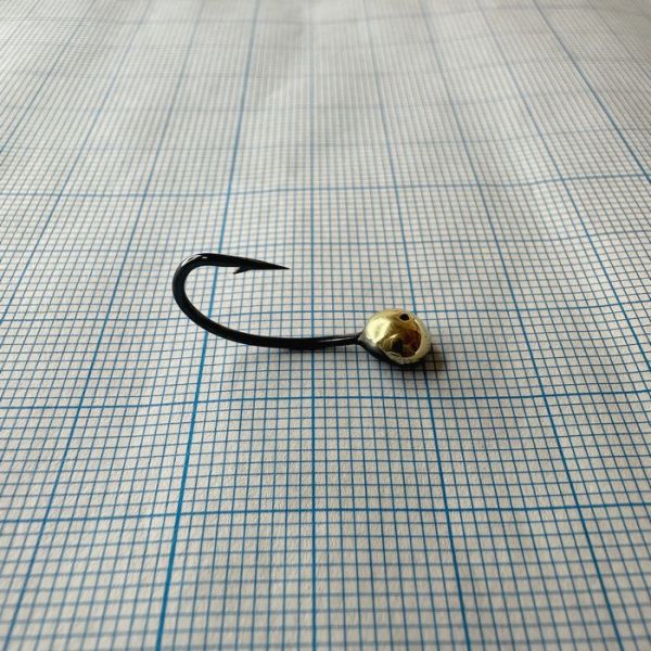 Мормишка корпова для літнього кивка - YAGAN - №4 - Вічко дрібне - 1 г - Ø5 мм - Гачок Kumho №4 - Золото