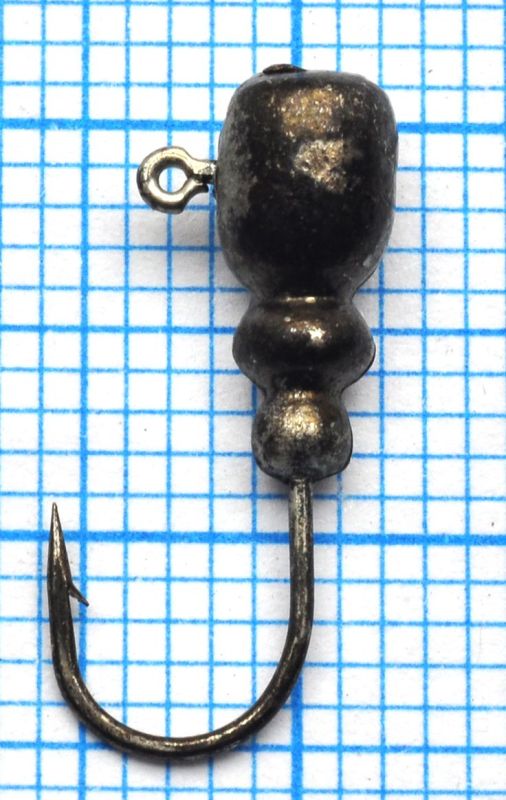 Мормишка Ladoga Гусінь - 0.8 г - Темний Нікель - 10 шт./уп