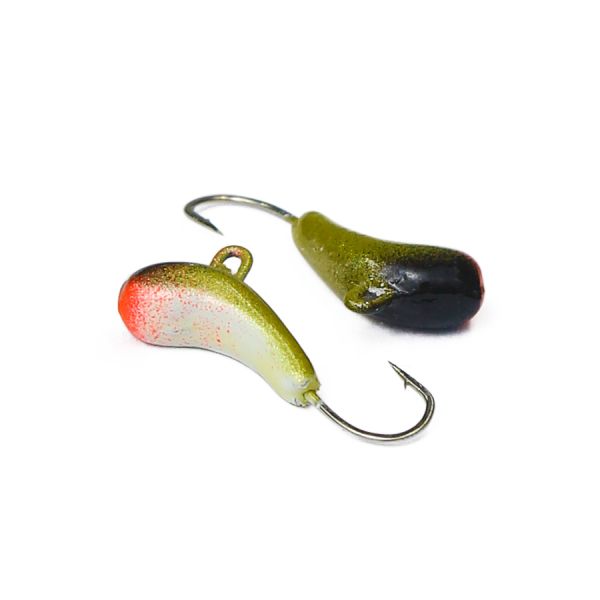 Мормышка Малек Golden Fish 2000192 - Уралка - 1,92 г - 18 мм - Белый-Красный-Черный-Зеленый