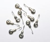 Мормышка "Полюс" №9 - Серебро - Груша - 0,3 г - 10 шт/уп