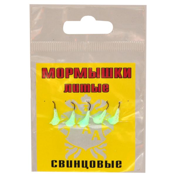 Мормышка свинцовая - Светящаяся - Литая - 5 шт./уп