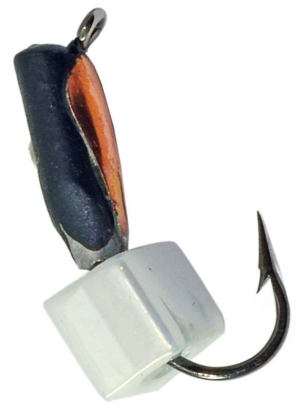 Мормышка Вольфрамовая Владимирская "Гвоздик с белым кубиком" м/к - 2 мм - 0,5 г - Арт.386